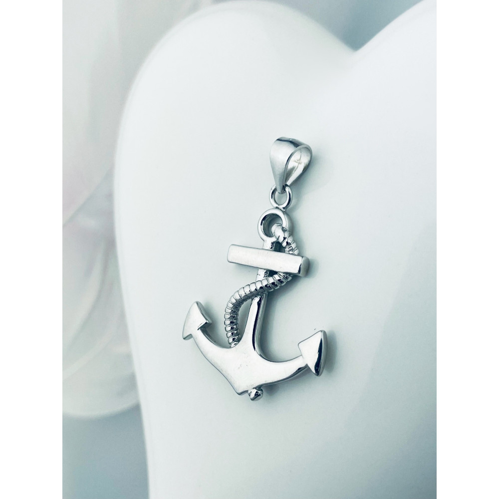 Anker 925 Silber Damen Medaillon Anhänger