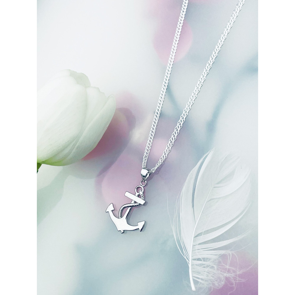 Anker 925 Silber Damen Medaillon Anhänger