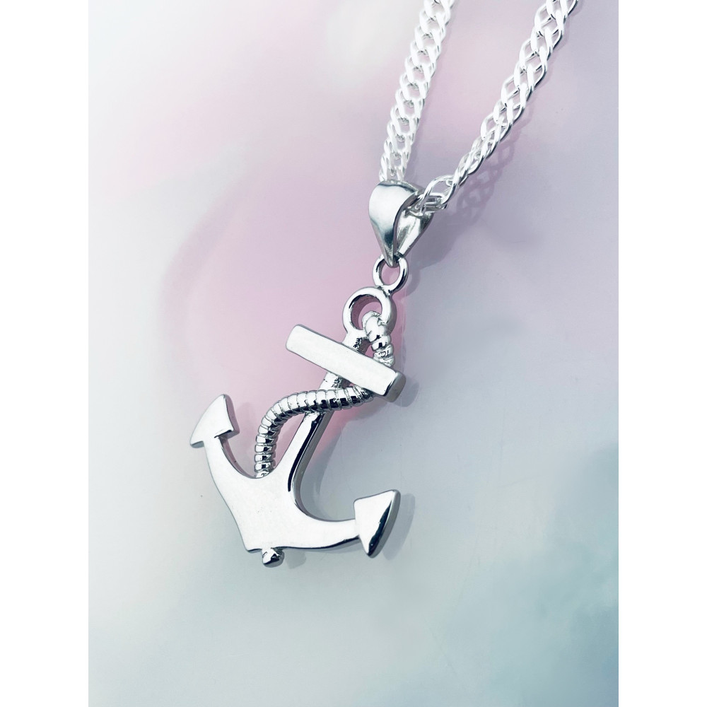 Anker 925 Silber Damen Medaillon Anhänger