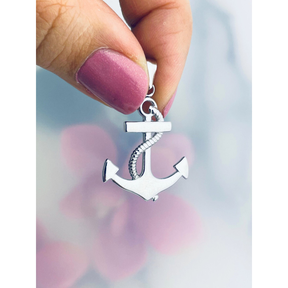 Anker 925 Silber Damen Medaillon Anhänger