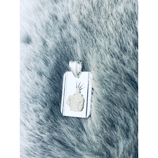 Silber Anhänger Madonna Maria und Jesus Erstkommunion 925er