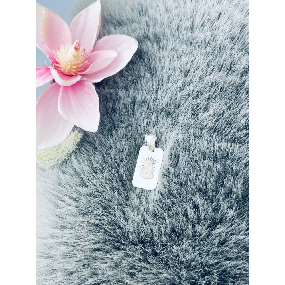 Silber Anhänger Madonna Maria mit Jesuskind Erstkommunion 925er