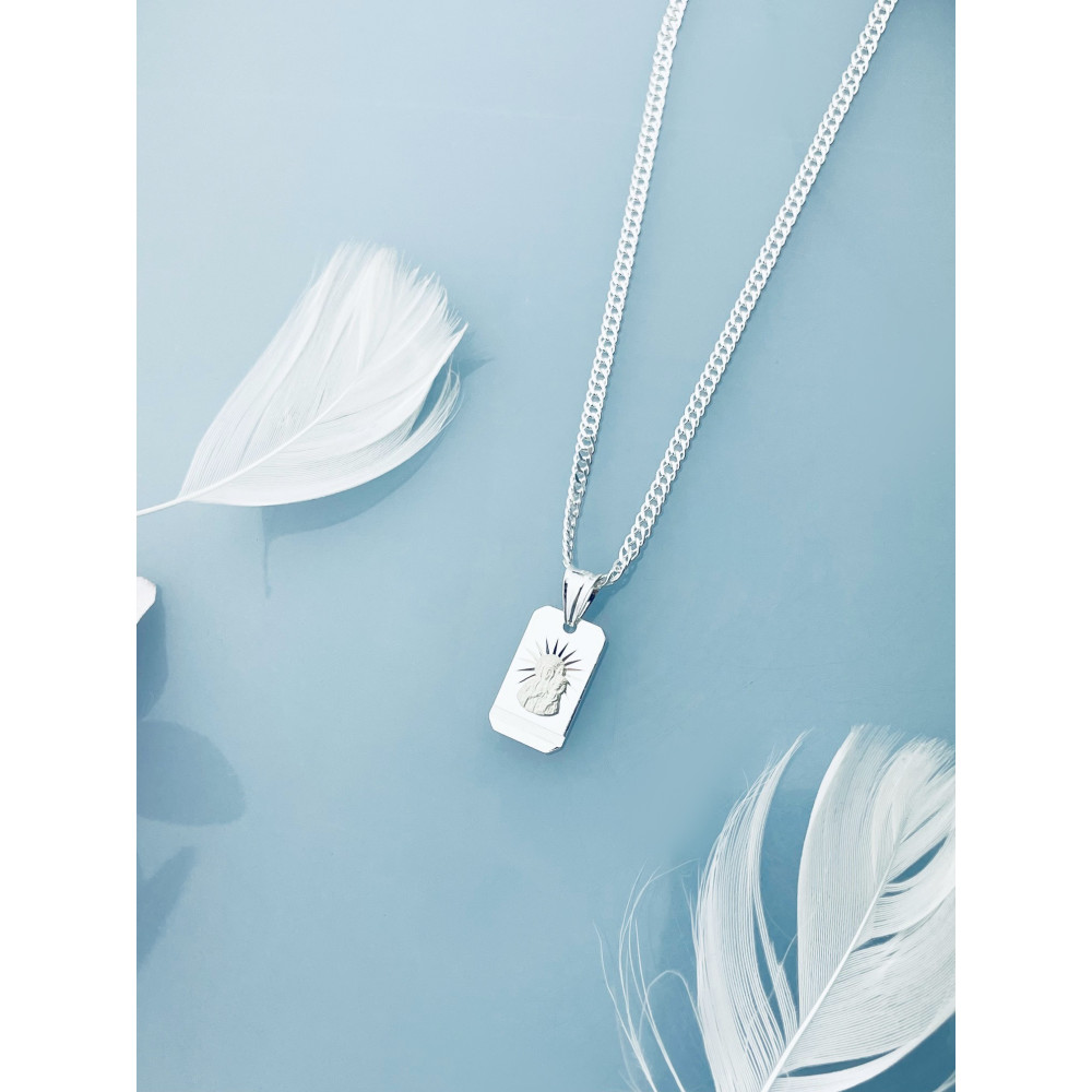 Srebrny Medalik Matka Boska Częstochowska Komunia Chrzest