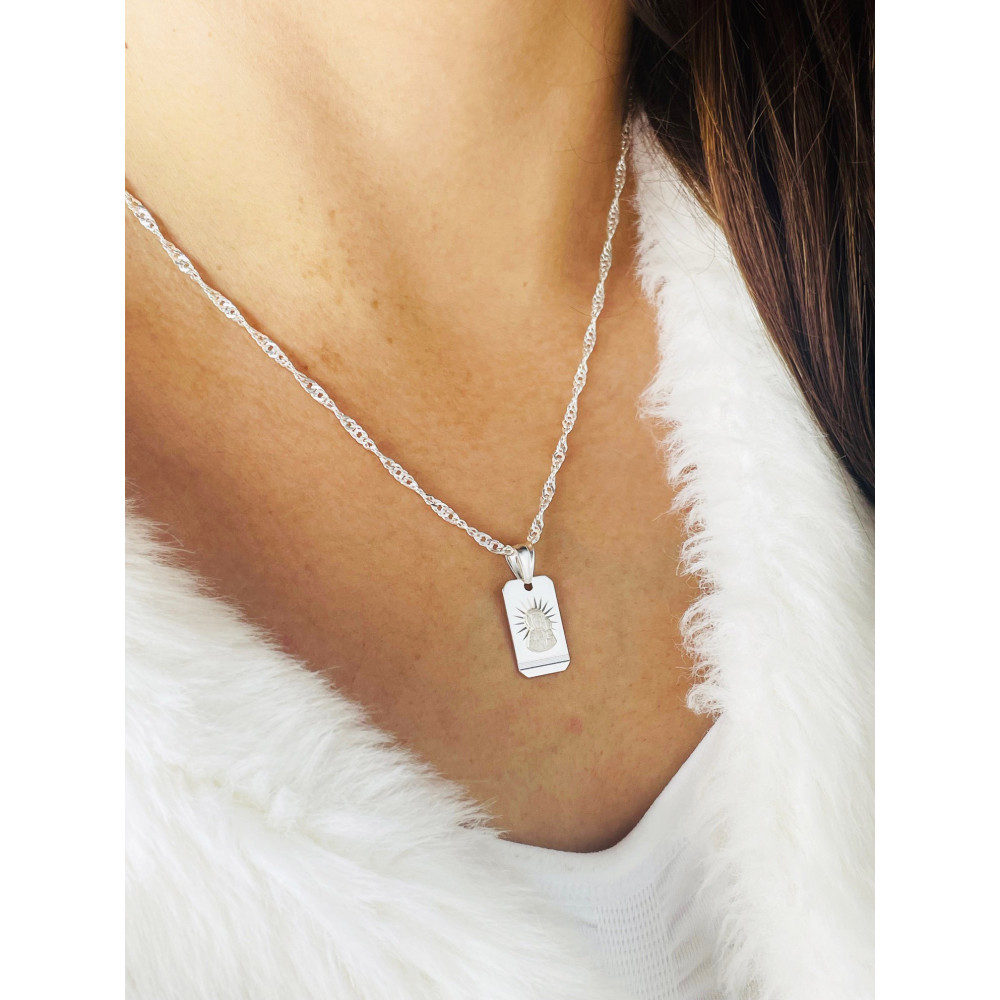 Silber Anhänger Madonna Maria mit Jesuskind Erstkommunion 925er