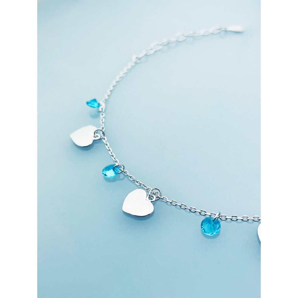 Herz Armband 925 Silber mit Zirkonia Damen