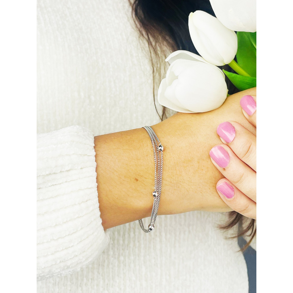925 Silber mit Kugel Armband