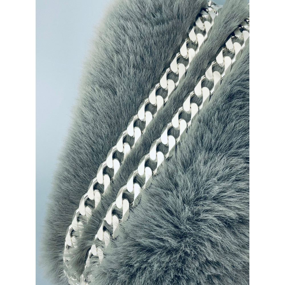 Srebrny łańcuszek szeroka pancerka