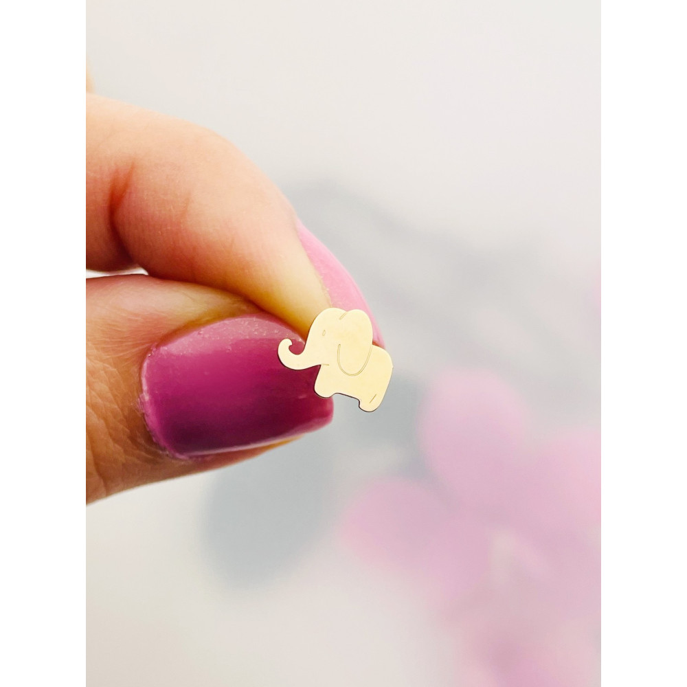 copy of Złote kolczyki kuleczki z cyrkoniami dwukolorowe