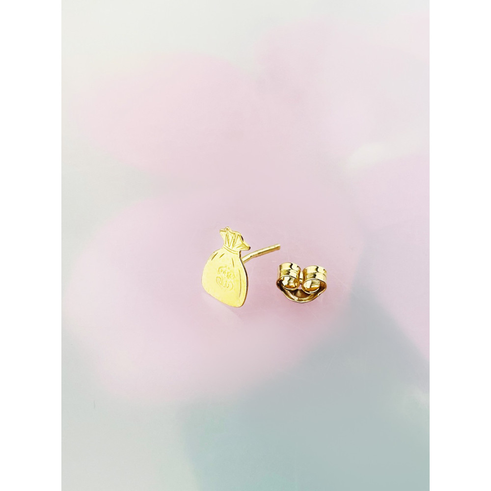 Dollar Gold Ohrringe Ohrhänger Ohrstecker Ohrschmuck Paar Gelbgold 333er 8KT