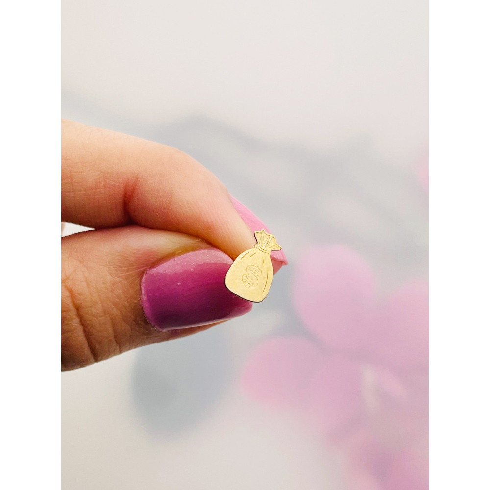 Dollar Gold Ohrringe Ohrhänger Ohrstecker Ohrschmuck Paar Gelbgold 333er 8KT