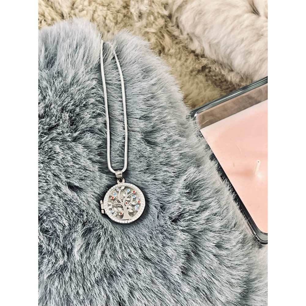 Srebrny wisiorek zawieszka drzewo z cyrkoniami