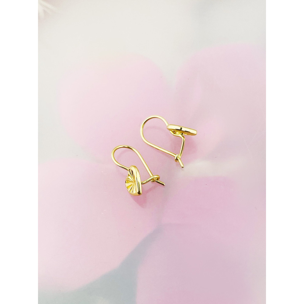 Herz Gold Ohrringe Ohrhänger Ohrstecker Ohrschmuck Paar Gelbgold 585er 14KT