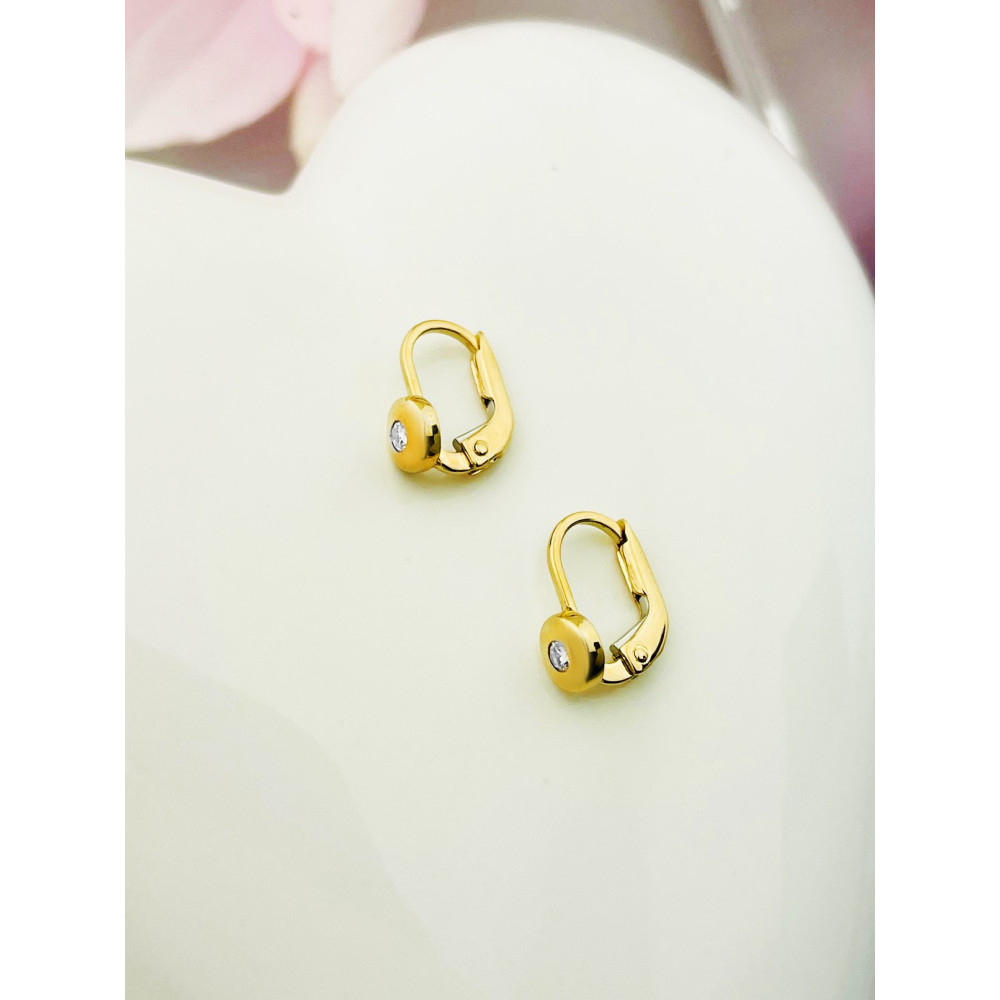 Gold Ohrringe Kugel mit Zirkonia Ohrhänger Ohrstecker Ohrschmuck Gelbgold Gold 333er 8KT