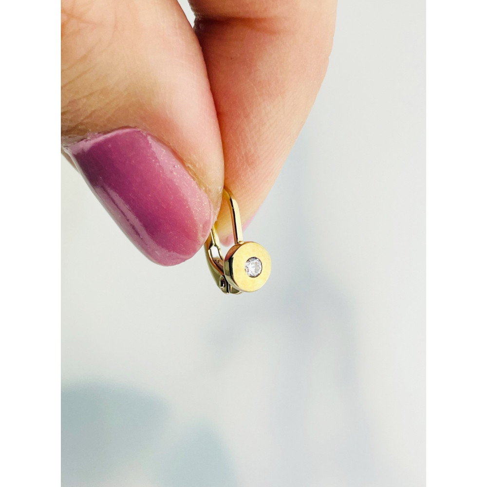 Gold Ohrringe Kugel mit Zirkonia Ohrhänger Ohrstecker Ohrschmuck Gelbgold Gold 333er 8KT