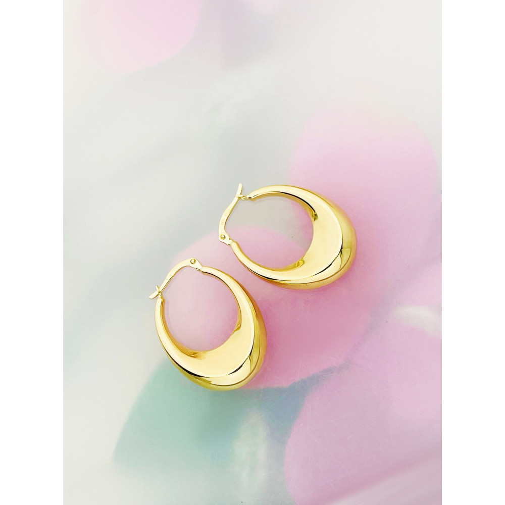 copy of Złote kolczyki kuleczki z cyrkoniami dwukolorowe