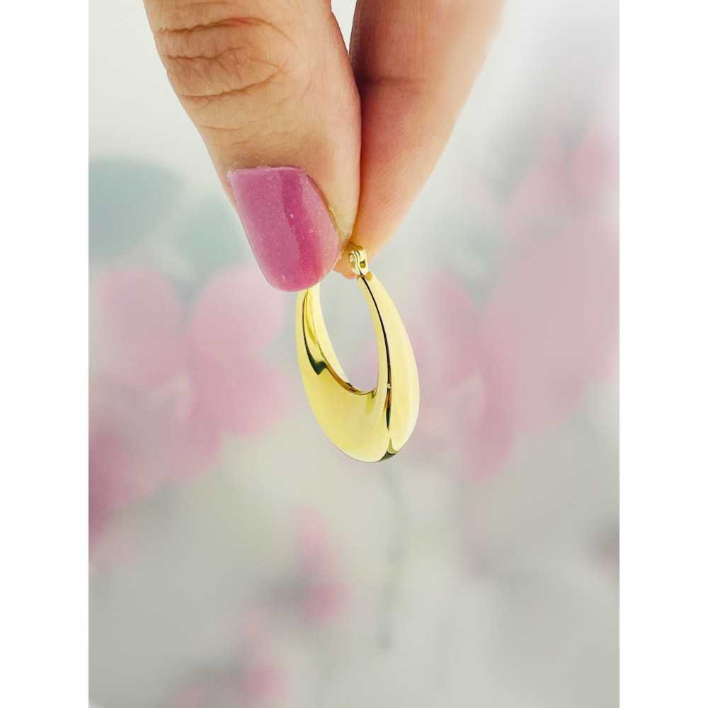 copy of Złote kolczyki kuleczki z cyrkoniami dwukolorowe