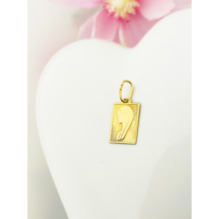 Złoty Medalik Zawieszka Matka Boska Fatimska Chrzest Komunia