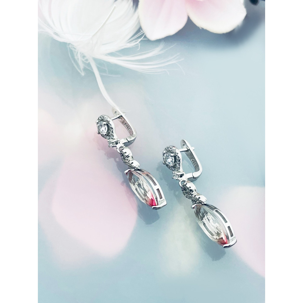 Träne 925 Silber Ohrringe mit Zirkonia