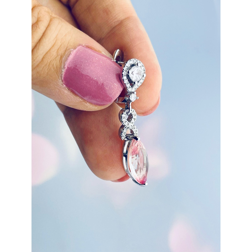 Träne 925 Silber Ohrringe mit Zirkonia