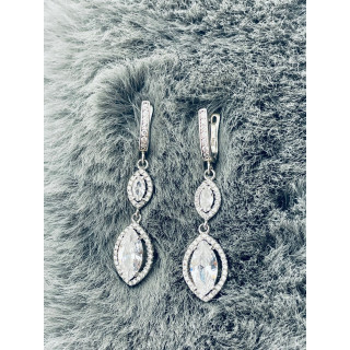 copy of Złote kolczyki przecinki z cyrkoniami