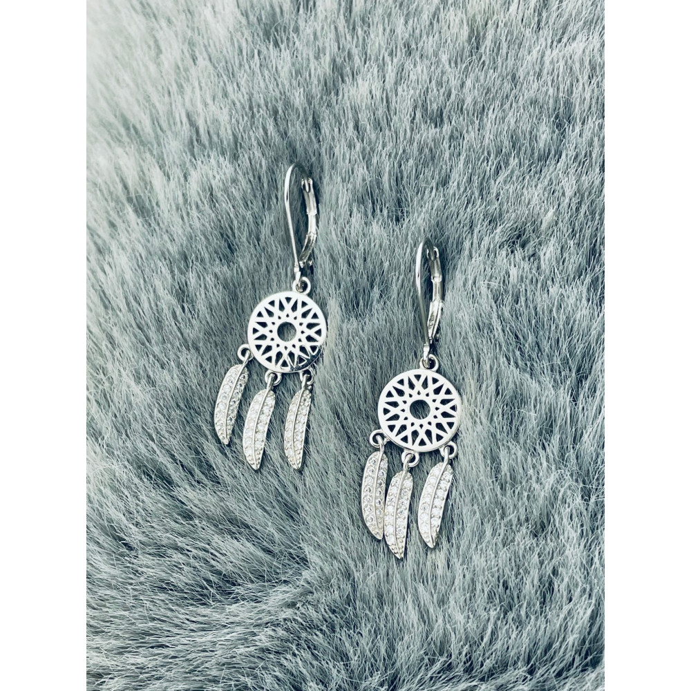 925 Silber Traumfänger Ohrringe