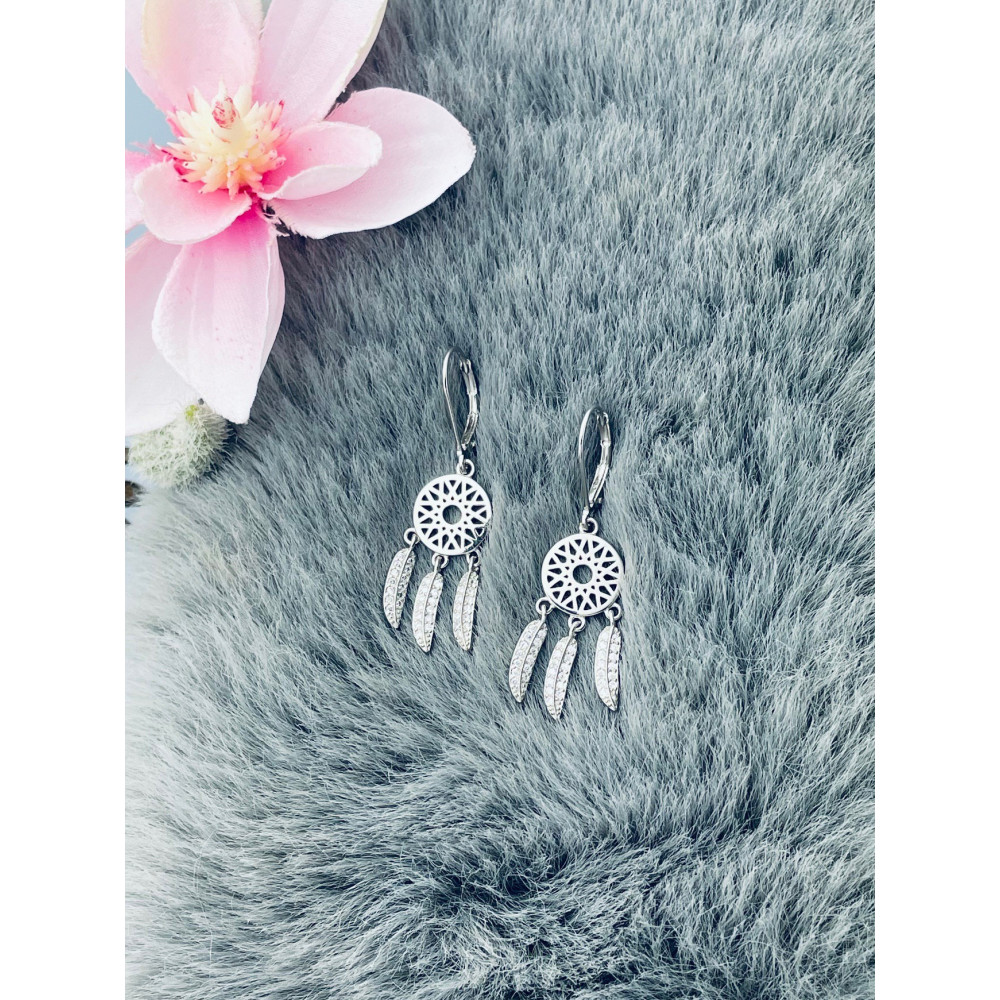 925 Silber Traumfänger Ohrringe