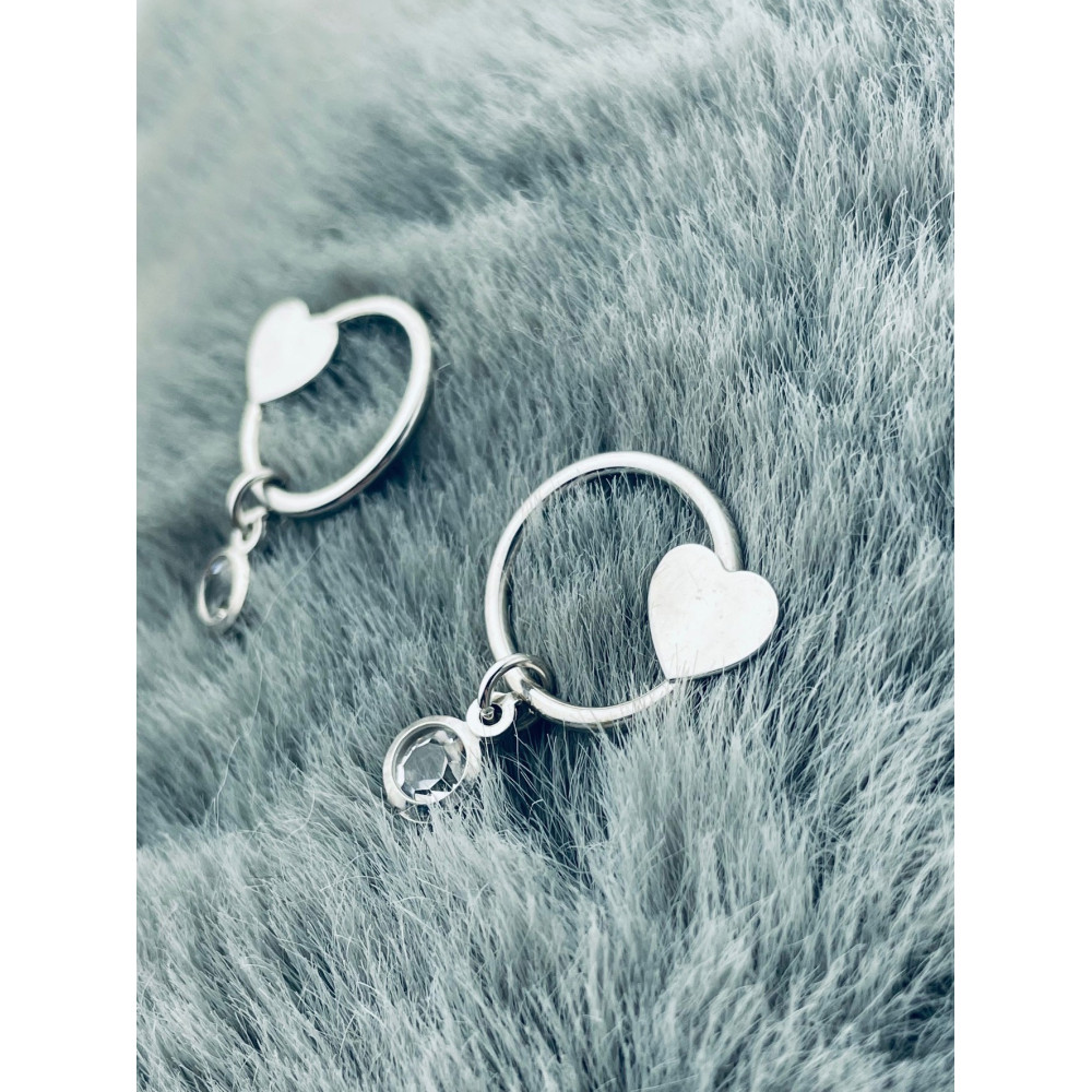 copy of Złote kolczyki przecinki z cyrkoniami