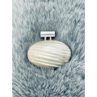 Srebrny wisiorek zawieszka muszla z masą perłową boho