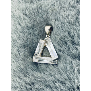 925 Silber Damen Medaillon mit Zirkonia Anhänger Dreieck