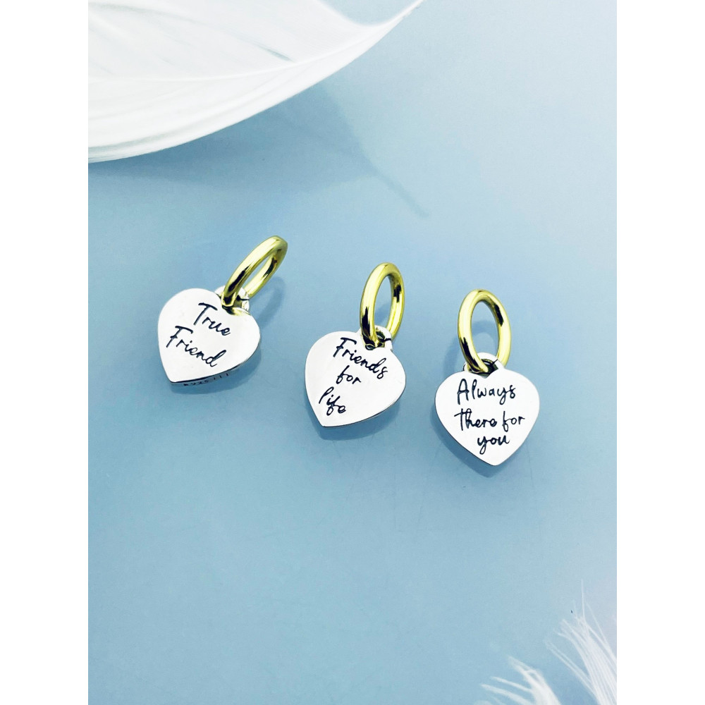 925 Silber Damen Medaillon Anhänger Herz