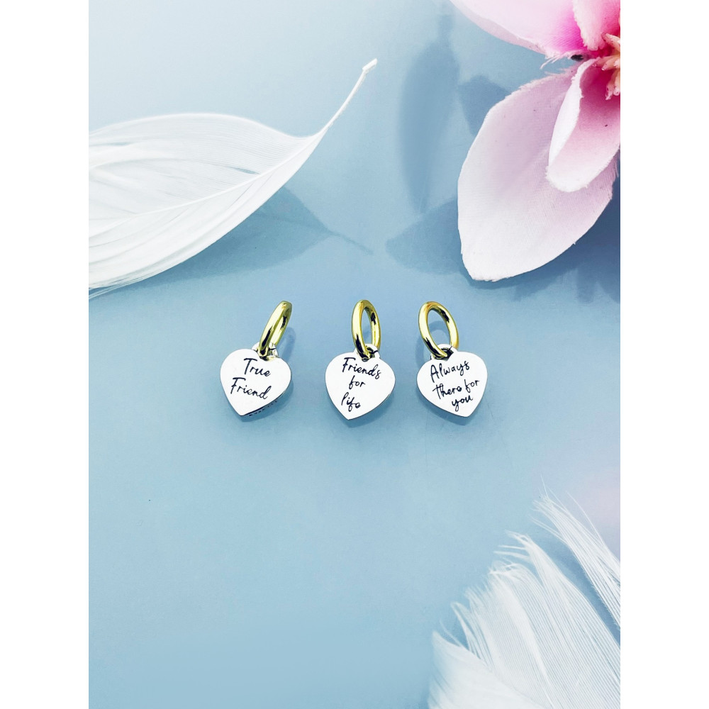 925 Silber Damen Medaillon Anhänger Herz