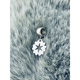 Blume 925 Silber Anhänger Charms