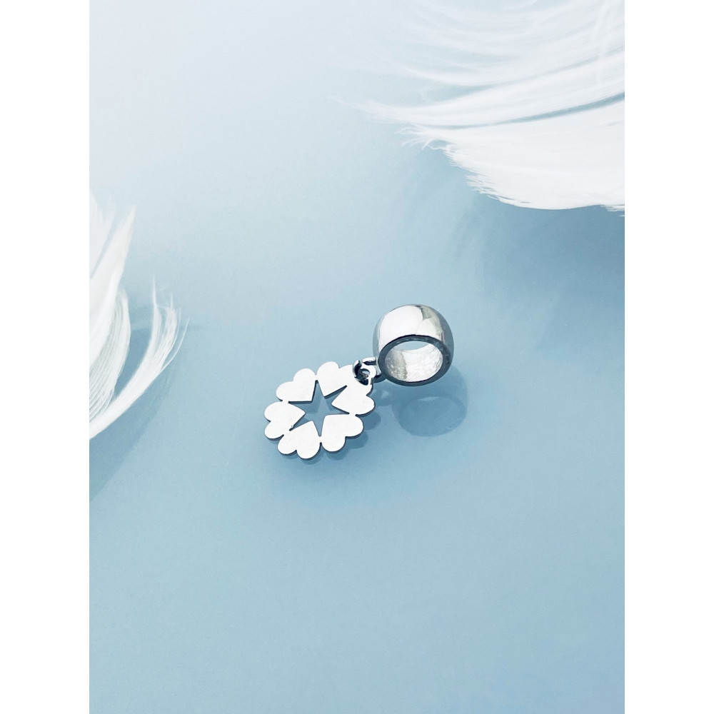 Blume 925 Silber Anhänger Charms