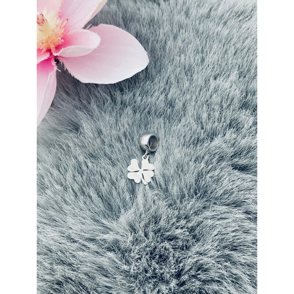 Kleeblatt 925 Silber Anhänger CharKleeblatt 925 Silber Anhänger Charmsms