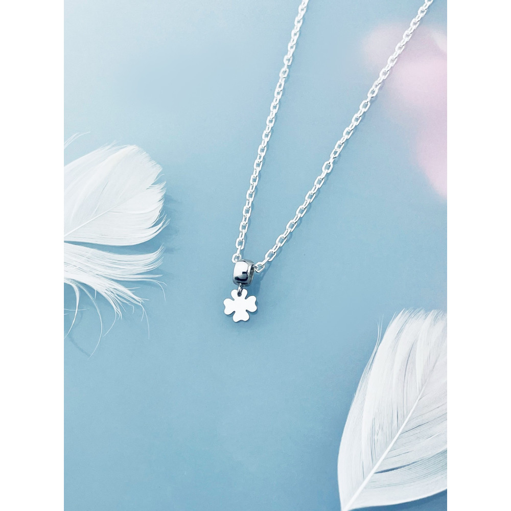 Kleeblatt 925 Silber Anhänger Charms