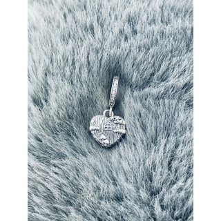 Herz 925 Silber Anhänger mit Zirkonia Charms