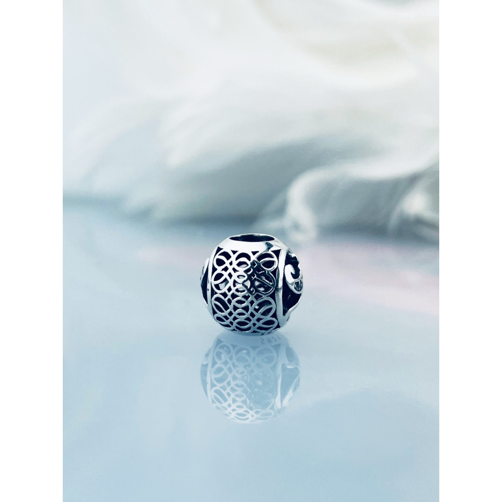 Kugel 925 Silber Anhänger Charms Vintage