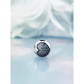 Herz 925 Silber Anhänger mit Zirkonia Charms Vintage