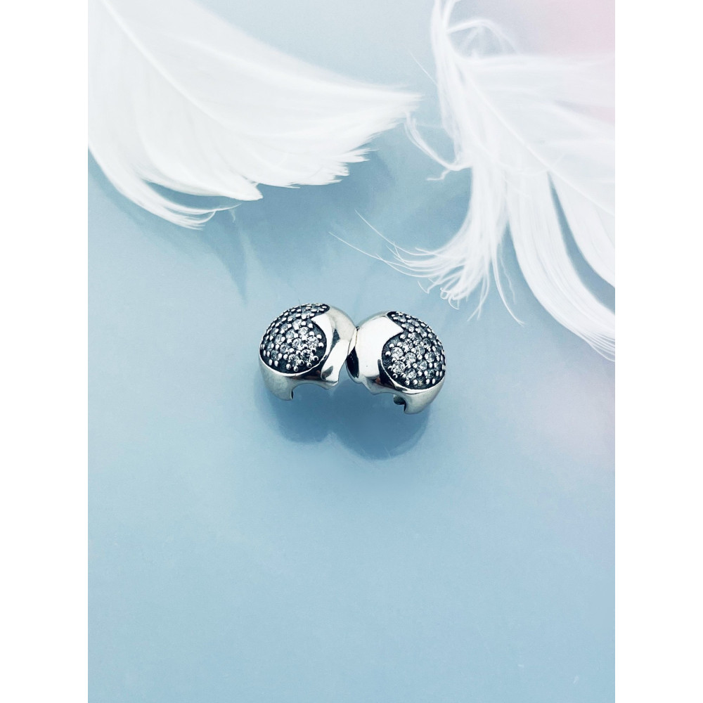 Herz 925 Silber Anhänger mit Zirkonia Charms Vintage