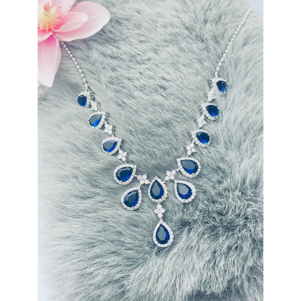 925 Silber Halskette mit Zirkonia