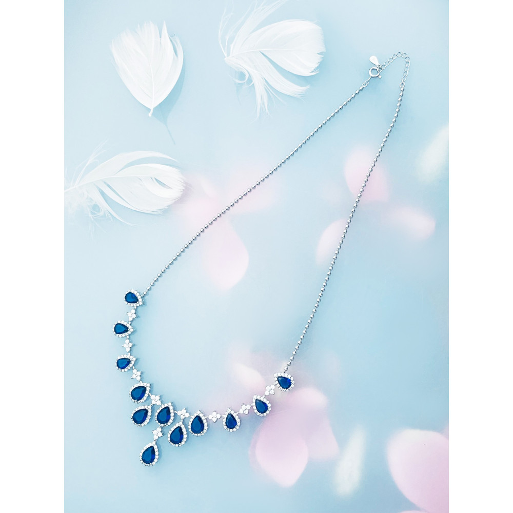 925 Silber Halskette mit Zirkonia