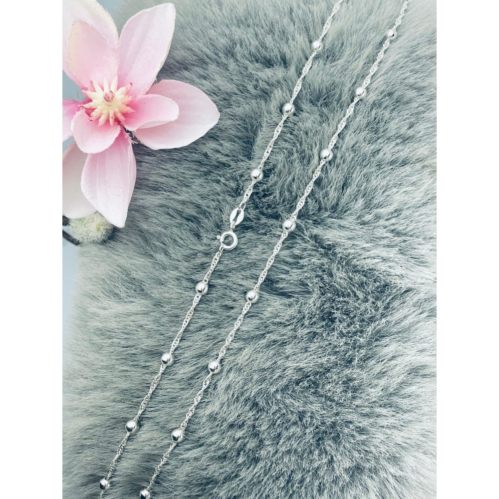 Ball 925 Silber Halskette Singapura Magic Halsband