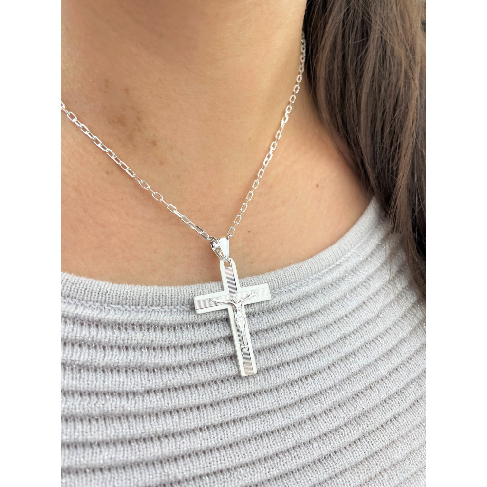 Srebrny krzyżyk Pan Jezus