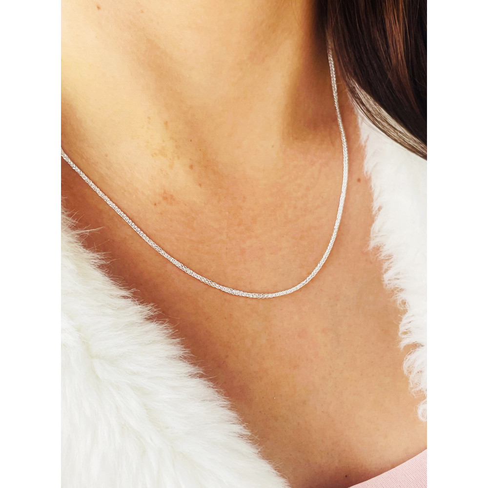 925 Silber Halskette Collier Spiga Weizen