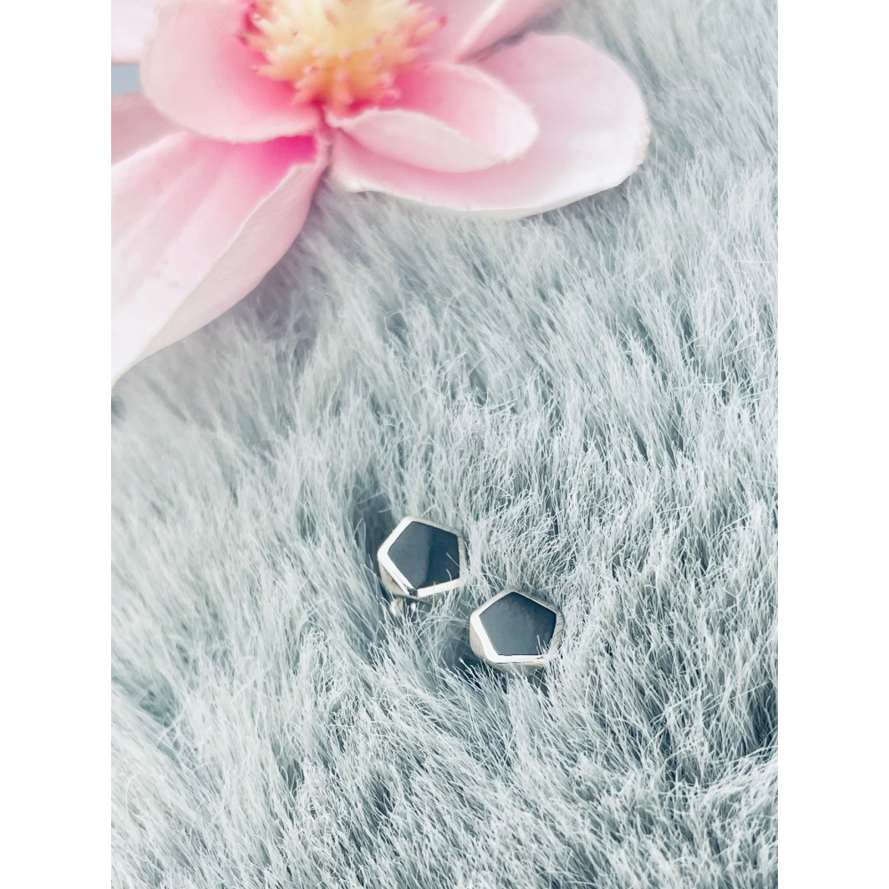 925 Silber Ohrringe mit Onyx