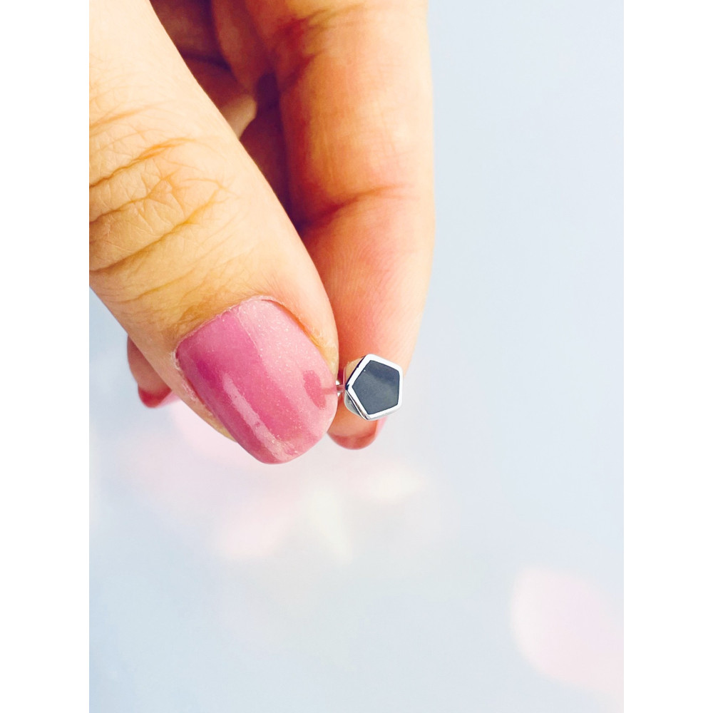 925 Silber Ohrringe mit Onyx