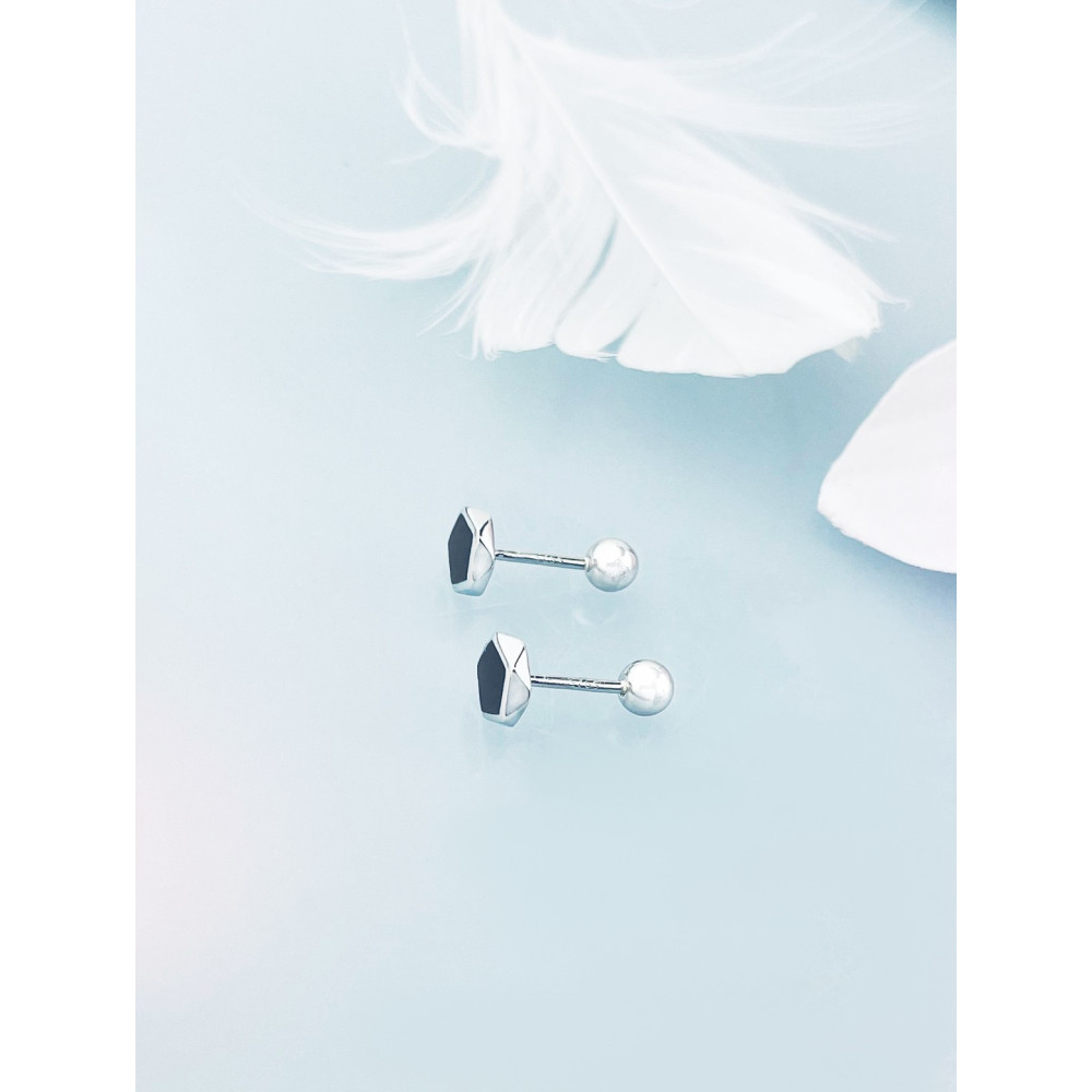 925 Silber Ohrringe mit Onyx