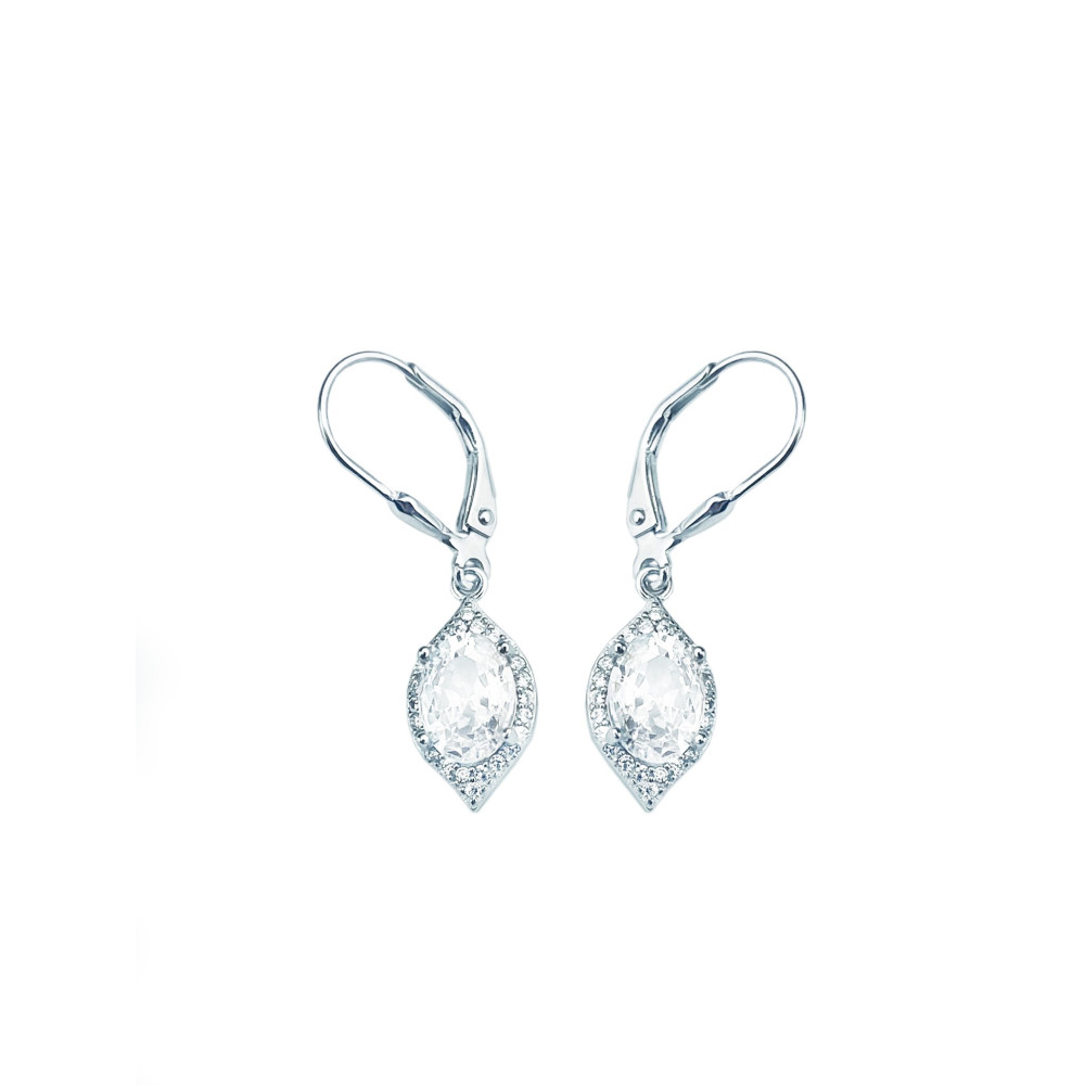 Katzenauge 925 Silber Ohrringe mit Zirkonia