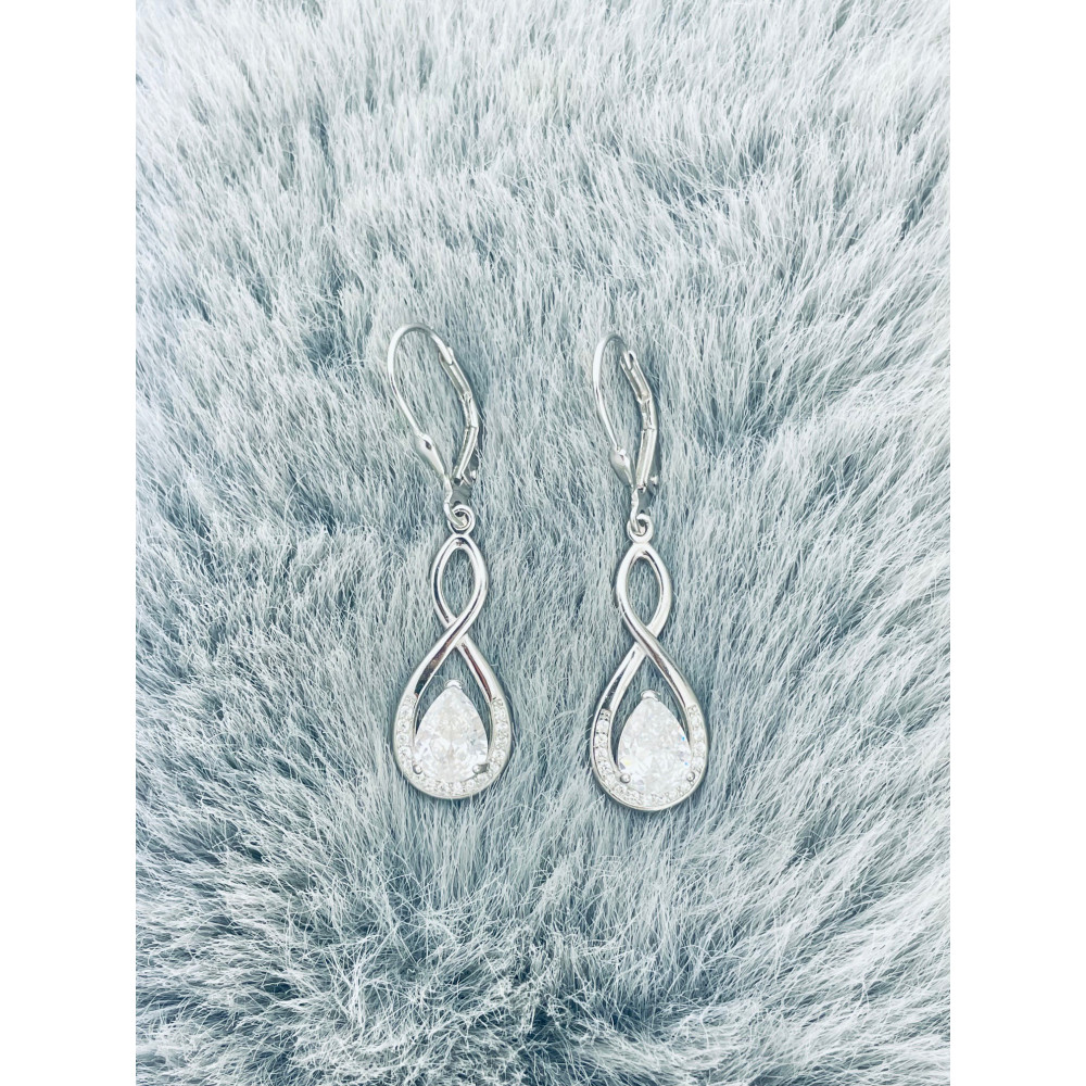 Träne 925 Silber Ohrringe mit Zirkonia