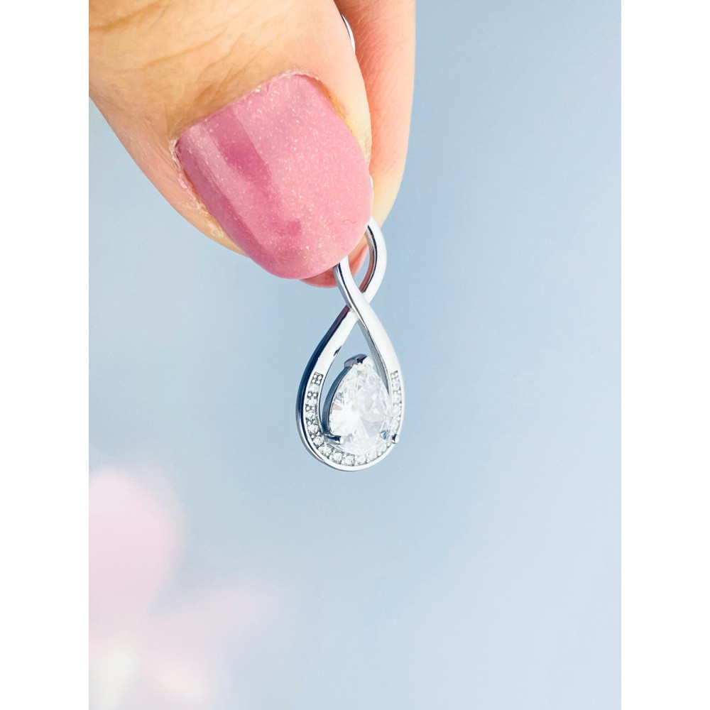 Träne 925 Silber Ohrringe mit Zirkonia